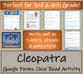 Cleopatra Close Reading Activity Digital & Print | 3rd Grade & 4th Grade