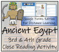 Ancient Egypt Close Reading Activity Digital & Print | 3rd Grade & 4th Grade
