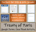 Treaty of Paris Close Reading Activity Digital & Print | 5th Grade & 6th Grade