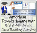 American Revolutionary War Close Reading Digital & Print | 3rd Grade & 4th Grade