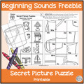 Beginning Sounds Secret Picture Puzzle FREEBIE