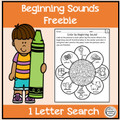Beginning Sounds Letter Search FREEBIE