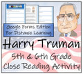 Harry Truman Close Reading Activity Digital & Print | 5th Grade & 6th Grade
