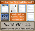 World War II Close Reading Activity Digital & Print | 3rd Grade & 4th Grade