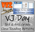 Atomic Bombs & VJ Day Close Reading Activity Digital & Print | 3rd & 4th Grade