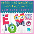 3rd Grade Weekly Spelling Routine-Short e, o, and u