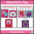 Beginning Sounds Color by Code - 6 Worksheets Valentine's Day