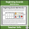 Beginning Sounds Literacy Centers Skill Review