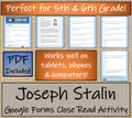 Joseph Stalin Close Reading Activity Digital & Print | 5th Grade & 6th Grade