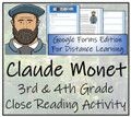 Claude Monet Close Reading Activity Digital & Print | 3rd Grade & 4th Grade