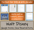 Walt Disney Close Reading Activity Digital & Print | 5th Grade & 6th Grade