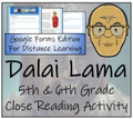 Dalai Lama Close Reading Activity Digital & Print | 5th Grade & 6th Grade