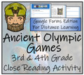 Ancient Olympics Close Reading Activity Digital & Print | 3rd Grade & 4th Grade