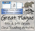 Great Plague Close Reading Activity Digital & Print | 5th Grade & 6th Grade