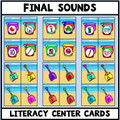Ending Sounds Matching Literacy Center Beach Theme 