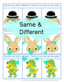 Same & Different - Spring Animals - Matching & Find the Difference