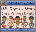 U.S. Olympic Stars Close Reading Activity Bundle | 5th Grade & 6th Grade