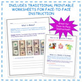 Money, Functions Characteristics Elementary Economics Google Slides or Printable