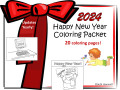 FREE Happy New Year Coloring Sheets