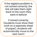 Algebra Haunted House Escape - Algebraic Equations