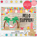 Beach Bum Gnomie - Gnome - Summer - June Bulletin Board Kit