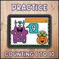 Halloween Counting 1 to 10 | Feed the Monster | Boom Cards™