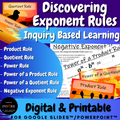 Discovering Exponent Rules - Laws of Exponents Inquiry Based Learning Project