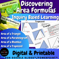 Discovering Area Formulas Triangle Quadrilaterals Inquiry Based Learning Project