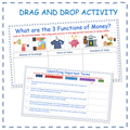 Functions & Characteristics of Money Drag and Drop Google Slides for Economics