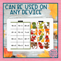 Multiplication and Division Thanksgiving Secret Picture Tiles