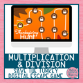 Multiplication and Division Thanksgiving Digital Math Escape Game