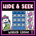WINTER Hide & Seek | Pocket Chart Game | Letter and Number Recognition