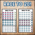 Winter Counting to 20 | Race to 20 Activity Mats