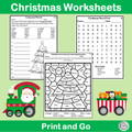 Christmas Worksheets for Morning Work - Print & Go