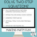 Solve Two-Step Equations (Print & Digital)