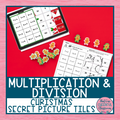 Multiplication and Division Christmas Secret Picture Tiles