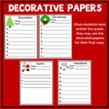 Writing Poetry Christmas Winter Theme 