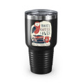 "Books, Coffee & Owls" Ringneck Tumbler, 30 oz.