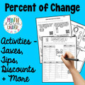 Percent of Change Activities - Taxes Tips Discounts Profit & Loss & More!