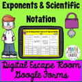 Properties of Exponents & Scientific Notation - Digital Escape Room Google Forms