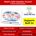 Weather Fronts Informational Text Reading Passage and Activities