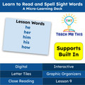 Learn to Read and Spell Sight Words Lesson 9