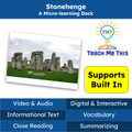 Stonehenge Informational Text Reading Passage and Activities