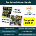 Zoo Animals Informational Text Reading Passages and Activities BUNDLE