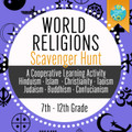 Geography: World Religions Scavenger Hunt Game