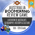 GEOGRAPHY: AUSTRALIA BOOMERANG REVIEW GAME (WITH BLANK CARDS)