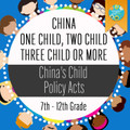 GEOGRAPHY: ONE CHILD, TWO CHILD, THREE CHILD OR MORE. CHINA'S CHILD POLICIES
