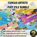 Famous Artists Fact Files for Research Bundle