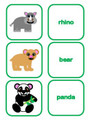 Zoo Animal Vocabulary Memory Game for ESL