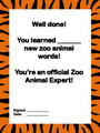 French Zoo Animal Flash Cards